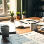 Station de travail de traduction certifiée présentant des matériaux de traduction certifiée.