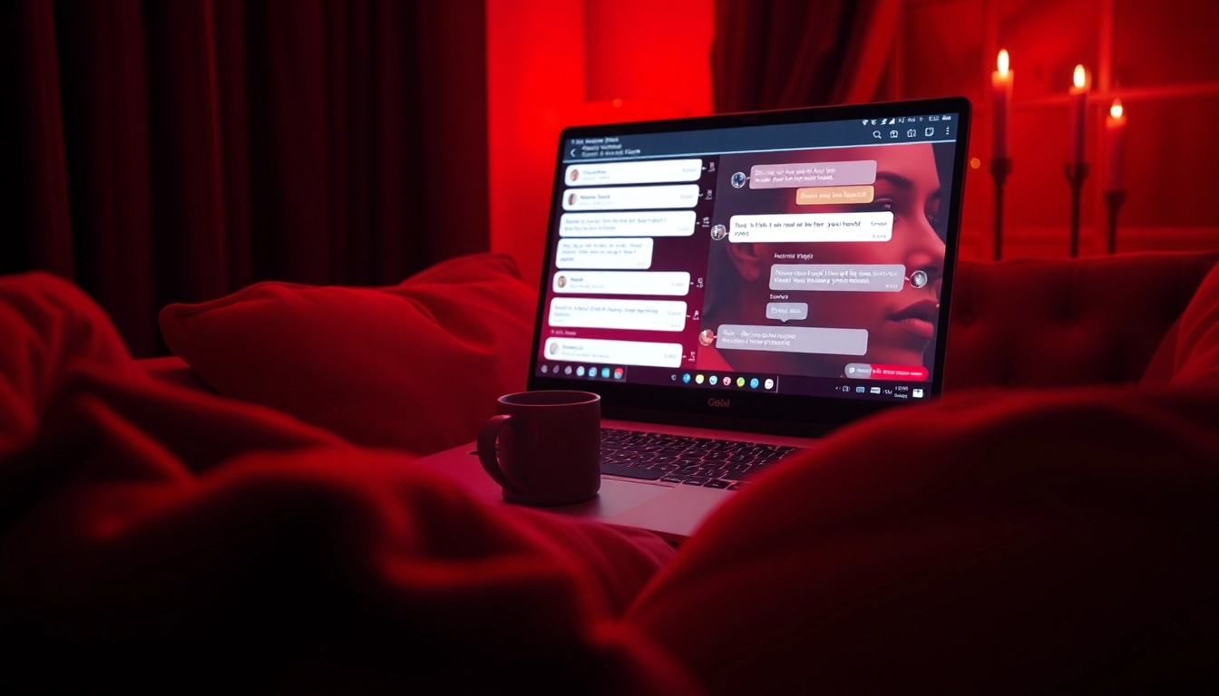 Engaging visual of an intimate AI chat interface, highlighting ai chat porn interactions.