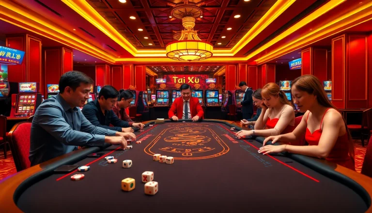 Gambling excitement at the MD5 Tài Xỉu game with players betting at https://taixiumd5.cfd/