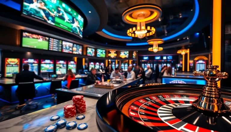 Scène passionnante de paris sportifs mettant en valeur les meilleurs sites de paris sportifs avec des éléments de jeu dynamiques.