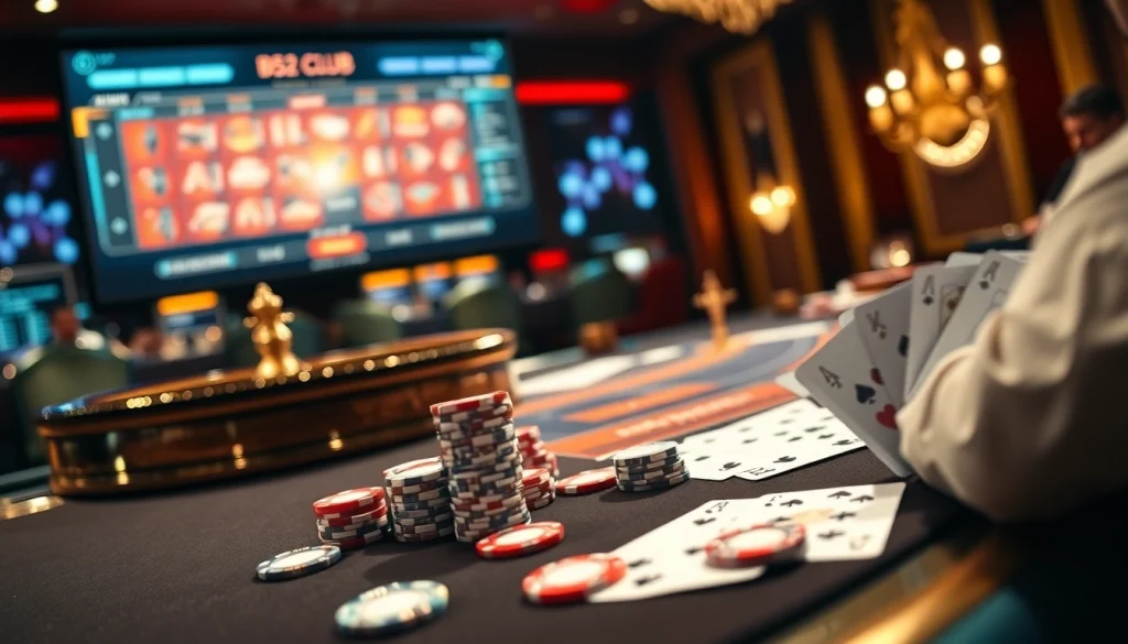 Experience the thrill of high-stakes poker at B52 Club's elegant gaming table.