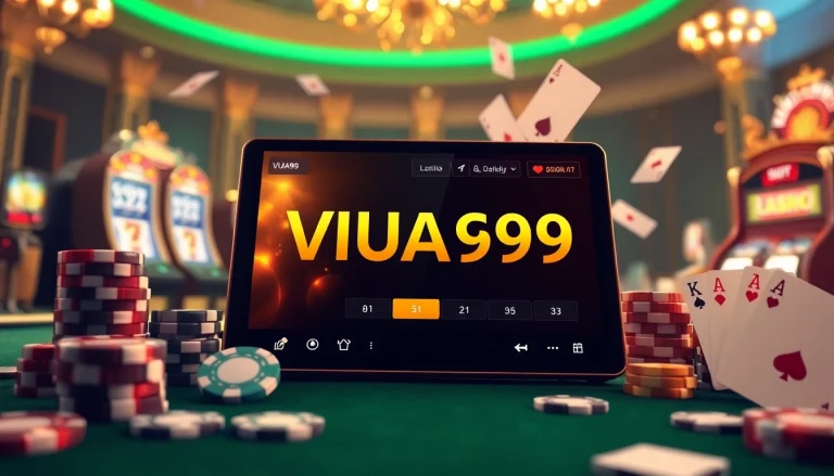 Experience VUA99 online gambling excitement with vibrant casino elements and modern betting interface.