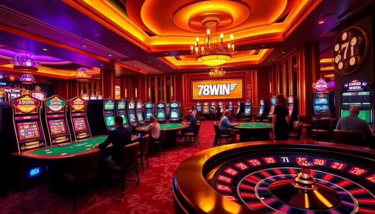 Experience excitement at 78WIN with vibrant casino gaming, including poker, roulette, and slots.