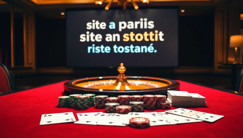 Engage with the thrill of site paris sportif retrait instantané on a luxurious casino poker table.