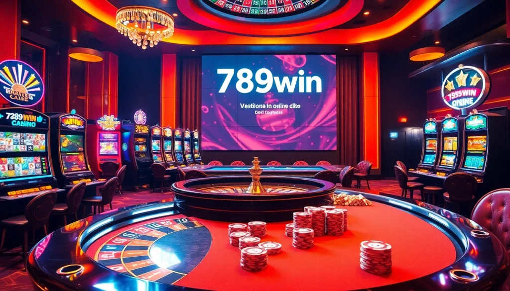 Experience the thrill of gambling at a luxurious casino featuring the 789win link and vibrant game elements.