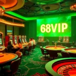 Experience the thrill of winning with Link Vào Nhà Cái 68VIP in a vibrant casino setting.