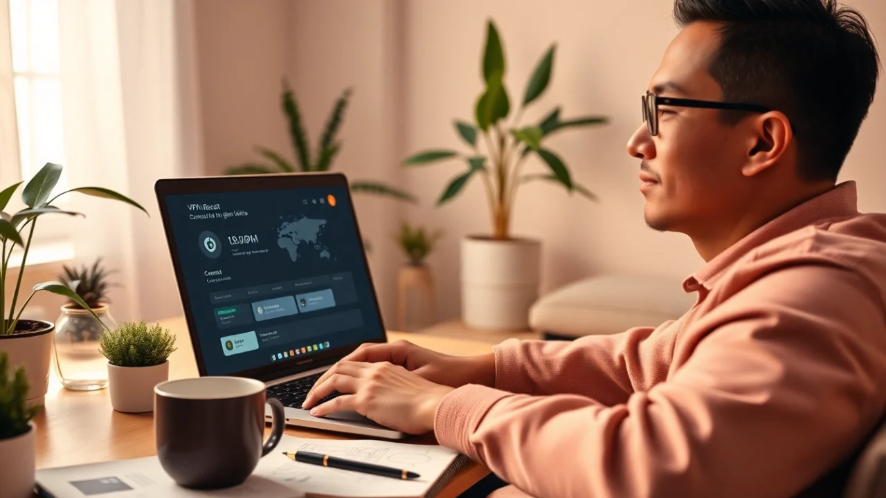 快连 VPN 用户在温馨的家庭办公环境中高效连接。